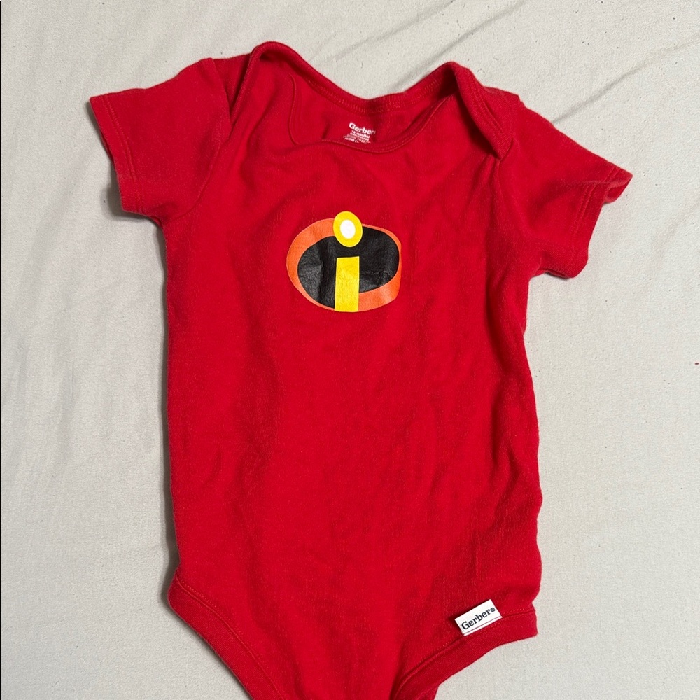 Gerber Red Baby Onesie with Incredibles Logo